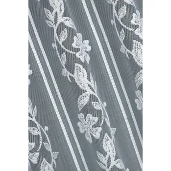 Obraz Lambrekýn vitrážová záclona , bílá, výška 60 cm