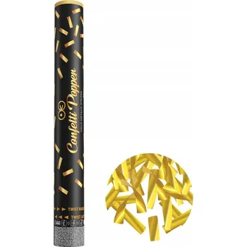 Konfeta Tuba vystřelující konfety 40 cm zlatá - 40. narozeniny