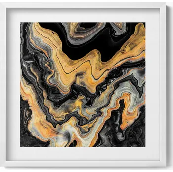 Obraz Obraz v bílém rámu dekorace na zeď Mramor Moderní umění 50x50 cm