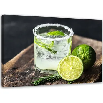 Obraz Obraz na plátně - Canvas, osvěžující drink s lístky