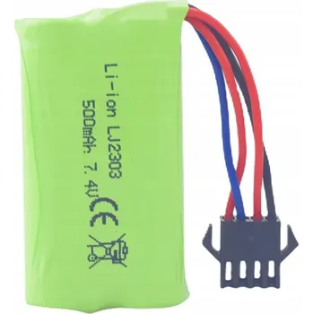 autíčko 7,4V 500mAh vysokorychlostní lithiová baterie pro RC lodě, auta | EC16 DE85