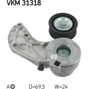 Napínák, žebrovaný klínový řemen SKF VKM 31318