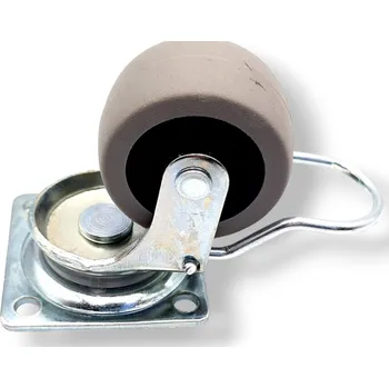 Pojezdové kolečko Nábytkové kolečko otočné ložiskové s brzdou gumové fi 38 mm