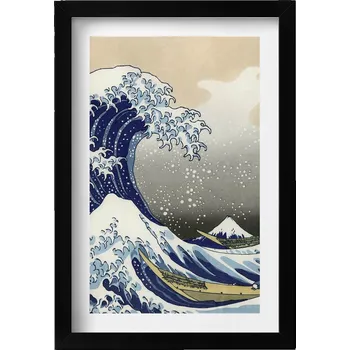 Obraz Závěsný obraz na zeď dekorace do bytu Velká vlna v Kanagawě 20x30 cm