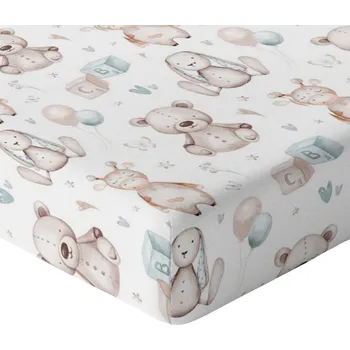 Prostěradlo PROSTĚRADLO DĚTSKOU POSTÝLKU 120x60 S VYPADAJÍCÍM PÁSEM HRUBÁ BAVLNA 100% POLSKÝ VÝROBEK