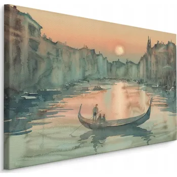 Obraz Obraz do obýváku Benátky - malovaný pohled 100x70 cm