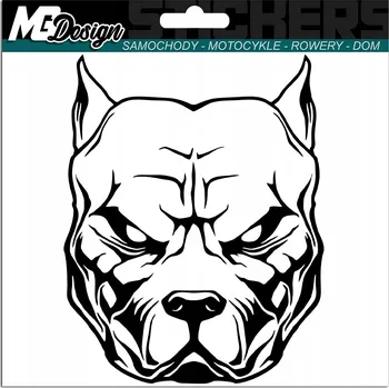 Samolepicí dekorace na vozidlo SAMOLEPKA na auto PITBULL ZLÝ PES 12x15