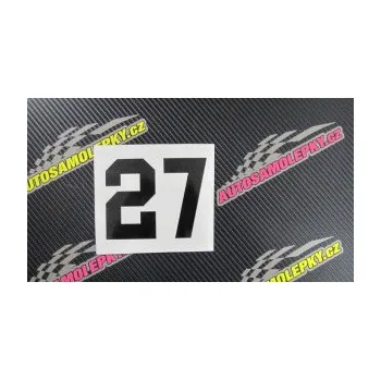 Polep vozidla Startovní číslo 27 (12 - zelená) SAMOLEPKA NA AUTO, NÁLEPKA, FÓLIE, POLEP, TUNING, VLASTNÍ TEXT, TISK, AUTOSAMOLEPKY.cz, POLEPY, OBRÁZEK, LOGO, 3D STICKERS