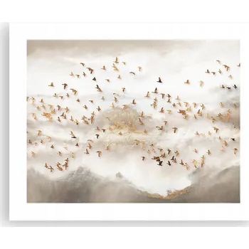Obraz Obraz plakát na zeď bez rámu 50x40 ptáci foto plakáty do obývacího pokoje ložnice
