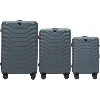 WINGS Sada KUFRŮ na 4 kolečkách DO LETADLA komplet 3 CESTOVNÍCH zavazadel