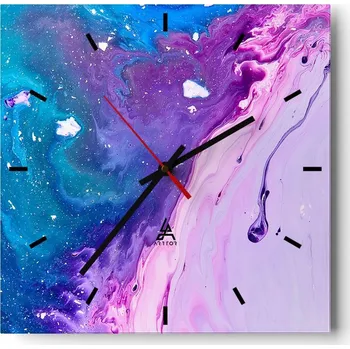 Hodiny Velké nástěnné hodiny 40x40 Abstrakce Skleněné tiché hodiny