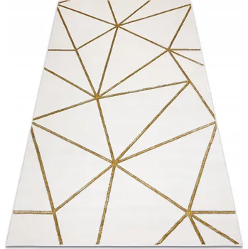 Koberec Koberec EMERALD PÁSKY glamour krémový zlatý 80x150