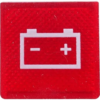 vypínač Symbol Podsvícená Destička: Kontrolka Nabíjení Baterie červená Porucha