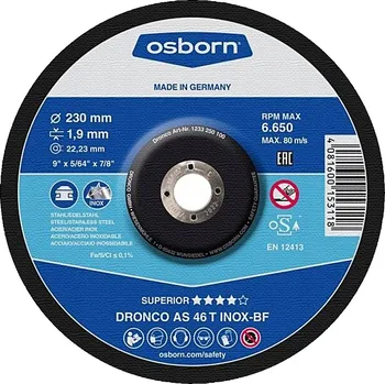 Řezný kotouč Řezací kotouč na kov 150 x 1,6 mm INOX DRONCO OSBORN