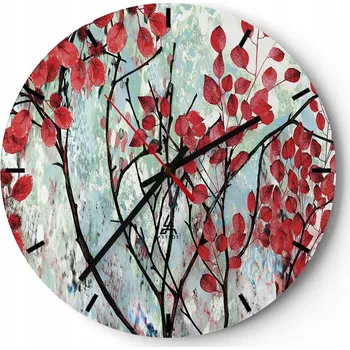 Hodiny Nástěnné hodiny do kuchyně 30x30 Abstrakce Skleněné hodiny do obýváku Tiché