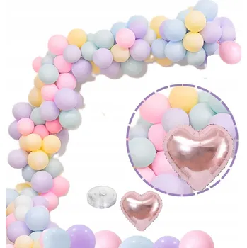 Balónek Pastelové balónky SADA barevná girlanda NAROZENINY pro dítě Dekorace