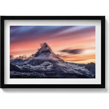 Obraz Obraz v rámu na zeď Samotná hora při západu slunce 60x40 cm