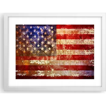 Obraz Obraz plakát v bílém rámu do obýváku 40x30 americké foto plakáty na zeď