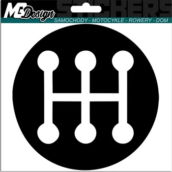 Samolepicí dekorace na vozidlo NÁLEPKA na auto - schéma řazení převodovky 15x15 cm