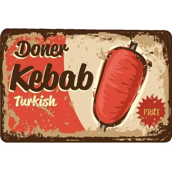 Obraz Cedule Restaurant Menu Doner Kebab
