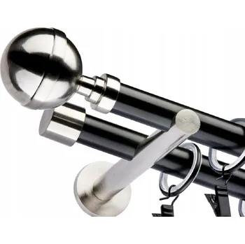 Garnýž TYČOVÉ ZÁCLONOVÉ GARNÝŽE VENTO S TICHÝMI KOLEČKY DVOJITÉ 25+19 MM / 140 UKONČENÍ