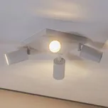 Argon Stropní bodové světlo Sado, bílé, ocel, nastavitelné, 4 žárovky - Stínidlo - délka/šířka 24 cm, výška 2,5 cm; bodovka - Ø 6 cm, délka 10,5 cm bílá 4 x 5 W LED - Doprava zdarma