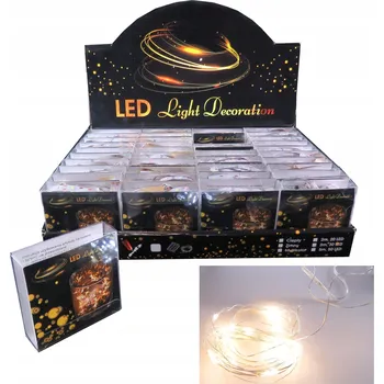 LED páska ŘETĚZ 20 LED 2 m BARVA TEPLÁ