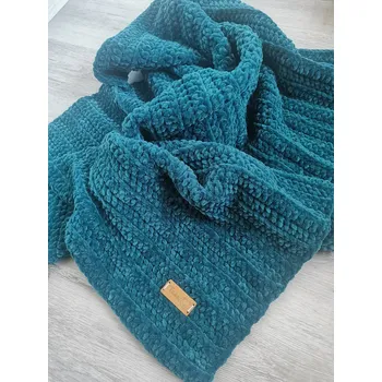 Dětská deka Háčkovaná deka 70x90 cm petrolejová