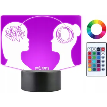 Lampička Noční lampa Plexido vícebarevná