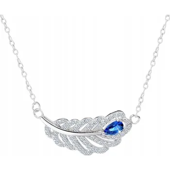 Náhrdelník STŘÍBRNÝ DÁMSKÝ NÁHRDELNÍK CELEBRITKA PEŘÍČKO