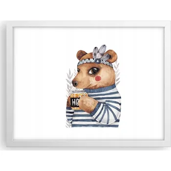 Obraz Obraz plakát v bílém rámu do obýváku 40x30 abstrakce foto na zeď