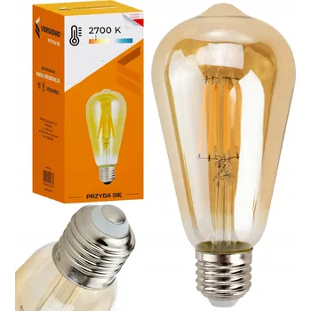 Žárovka DEKORATIVNÍ LED ŽÁROVKA E27 2700K 6W FILAMENT RETRO