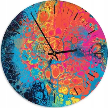 Hodiny ZEGAR nástěnný KULATÝ FotoObraz 40cm mramor