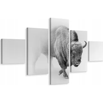 Obraz Vícedílný obraz Bizon Zubr v mlze 3D dekorace 150x90