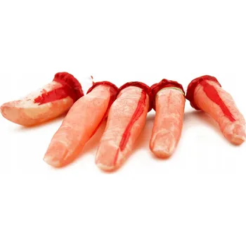 Příslušenství pro čtečku elektronické knihy UMĚLÉ ODŘÍZNUTÉ PRSTY HALLOWEEN KRVAVÉ 5KS