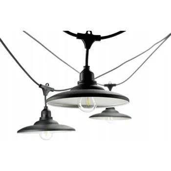 Venkovní osvětlení Světelný řetěz KOBI DESIGN 19 cm do sítě černý