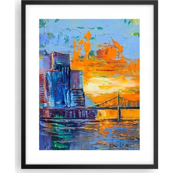 Obraz Obraz plakát na zeď v černém rámu 40x50 abstrakce plakáty do obýváku