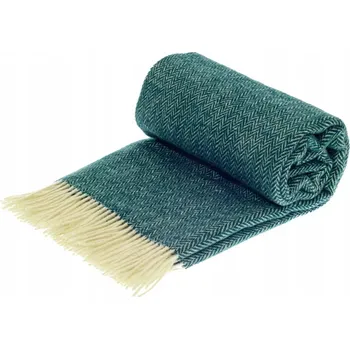 Prostěradlo Deka Rena Home vlněná 140 cm x 200 cm zelená