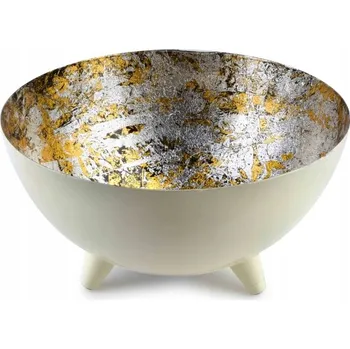 Obraz Dekorativní kovová mísa béžová MONDEX 26 cm K2