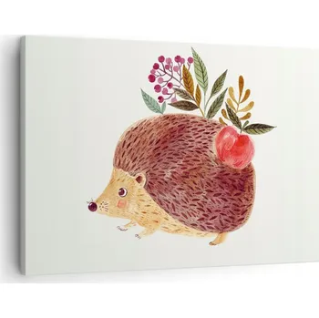 Obraz Obraz na plátně do obýváku ložnice 70x50 ježek foto obrazy na zeď canvas