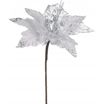 Vánoční dekorace Vánoční Větvička , stříbrná vánoční hvězda , 52 cm VILLA ITALIA