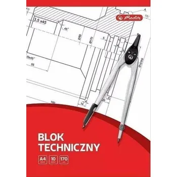 Set školních potřeb Blok techniczny A4/10K biały (20szt) HERLITZ