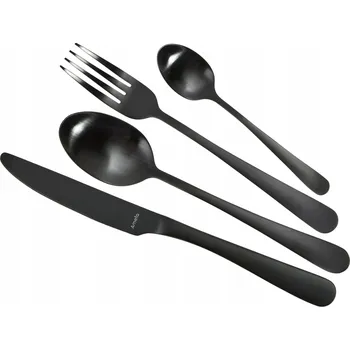 Příbor AMEFA 24 PŘÍBORŮ PVD MODERN AUSTIN VINTAGE BLACK ČERNÁ SADA PRO 6 OSOB