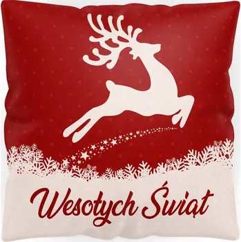 Polštář DEKORAČNÍ POVLEČENÍ NA POLŠTÁŘEK VÁNOČNÍ MOTIV 40x40 cm - POVLEK NA POLŠTÁŘEK S VÁNOČNÍM VZOREM DÁREK