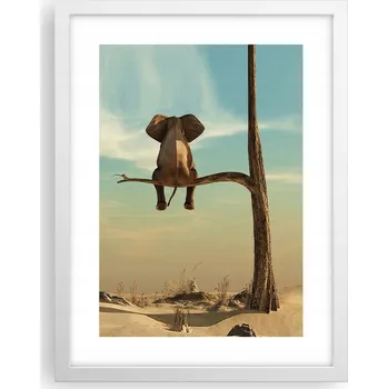 Obraz Obraz plakát v bílém rámu do obýváku 30x40 abstrakce plakáty na zeď