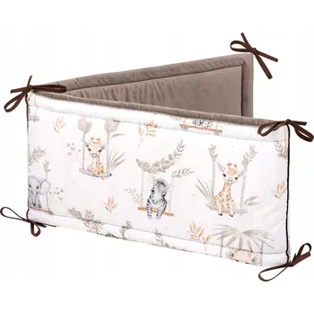 Prostěradlo CHRÁNIČ NA PŘÍČKY DO POSTÝLKY OBOUSTRANNÝ BAVLNA VELVET 210x30 JUKKI