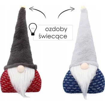 Vánoce GNÓM Santa Mikuláš 27cm LED Vánoční