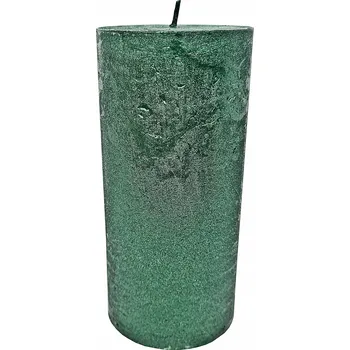 Svíčka OZDOBNÁ SVÍČKA RUSTIC ZELENÁ ARTMAN 15 cm