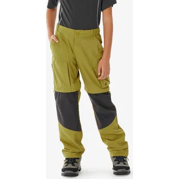 Chlapecké kalhoty QUECHUA Dětské turistické odepínací kalhoty 2v1 MH 500 7–15 let 8 LET ZELENÁ