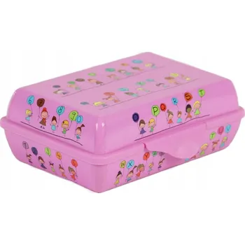 Svačinový box ROTHO BOX NA SVAČINU LUNCH BOX SVAČINOVÝ BOX RŮŽOVÝ 0.9 L PRO DĚTI